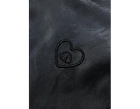 Aelfric Eden Women's Zip Up Ruched Leather Jacket