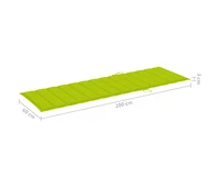 vidaXL Sunlounger With Table Bright green cushion