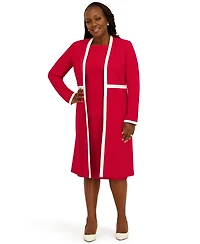 Kasper Women's Framed Waist Seam Open Topper Jacket, Regular & Plus