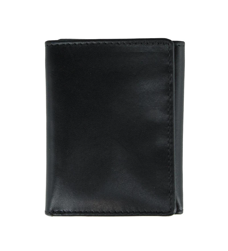 Trafalgar Men's Tennyson Tri-Fold Genuine Leather Wallet with Id Window