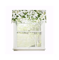 Ellis Curtain Whitfield Lined Scallop 3" Rod Pocket Valances for Windows 50" x 15" Clover