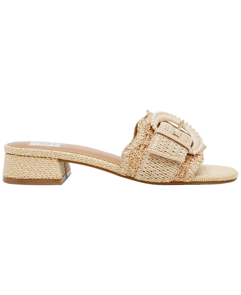 Dv Dolce Vita Women's Nillz Buckle Slide Low Block Heel Dress Sandals