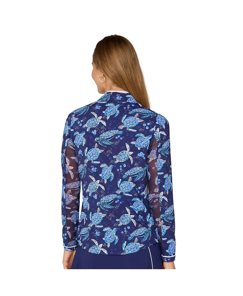 G Lifestyle Clothing Women's Sleeveless Piping Mock Neck Top