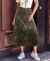 Cupshe Women's Untamed Mood Animal Print Midi Skirt
