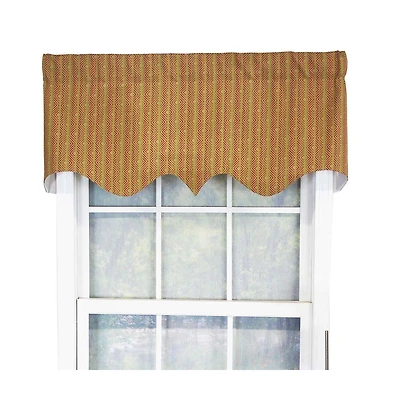 Rlf Home Serrated Window Treatment Regal Premium Quality Valance 3" rod pocket 50" x 17" Aloe