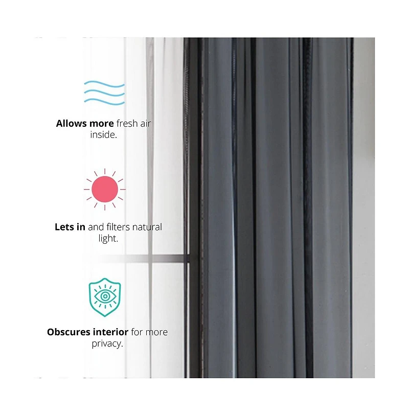 Hlc.me Essentials Sheer Voile Window Treatment Rod Pocket Curtain Panels