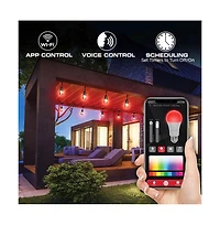 Monster Cable 24 ft Sound Reactive Smart Multi-Color Outdoor String Light