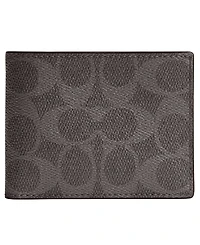 Coach Men's Signature Canvas Slim Billfold Wallet