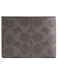 Coach Men's Signature Canvas Slim Billfold Wallet