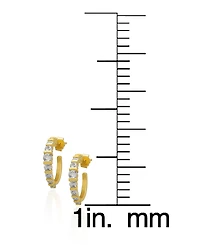 Macy's 2-Pc. Lab-Grown White Sapphire Pendant Necklace & Earrings Set (2.17 ct. t.w.) in Yellow Gold Plated Sterling Silver