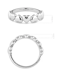 Devata Sweet Heart Ring in Rhodium Plated Sterling Silver