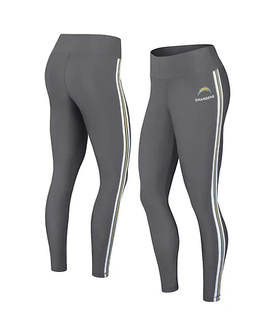 Wear by Erin Andrews Women's Charcoal Los Angeles Chargers Color Block Leggings