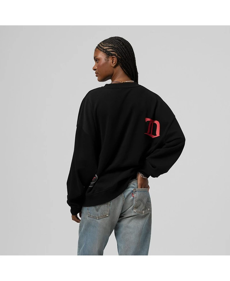Mitchell & Ness Women's Black Detroit Red Wings Crewneck Sweatshirt