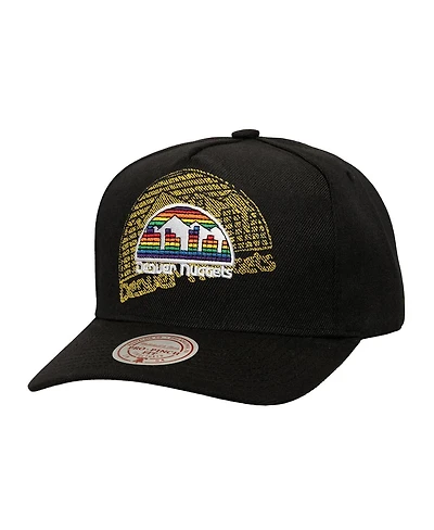 Men's Black Denver Nuggets Tilted Pro Pinch Adjustable Hat