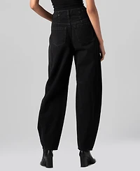 Blank Nyc Women's Wild Card High-Rise Barrel Leg Cotton Jeans