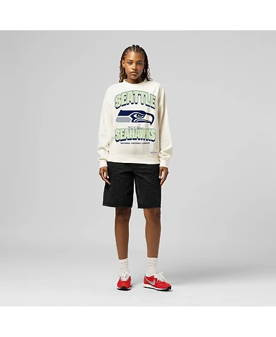 Women's Cream Seattle Seahawks Tonal Arch Sweatshirt