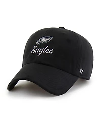 Women's Black Philadelphia Eagles Spirited Clean Up Adjustable Hat