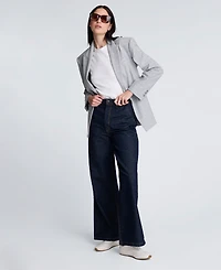 Kenneth Cole Women's 3-Button Plaid Jacket