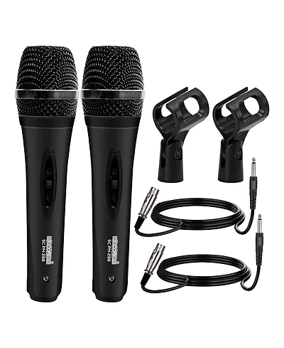 5 Core Xlr Microphone Dynamic Mic Karaoke Singing Studio Mics Handheld Microphone
