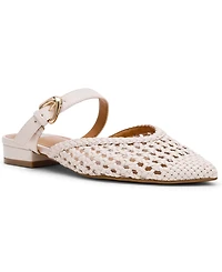 Dv Dolce Vita Women's Domainica Woven Buckle Flat Almond-Toe Mules