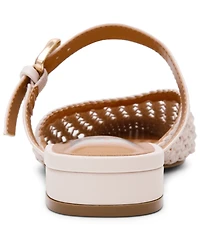 Dv Dolce Vita Women's Domainica Woven Buckle Flat Almond-Toe Mules