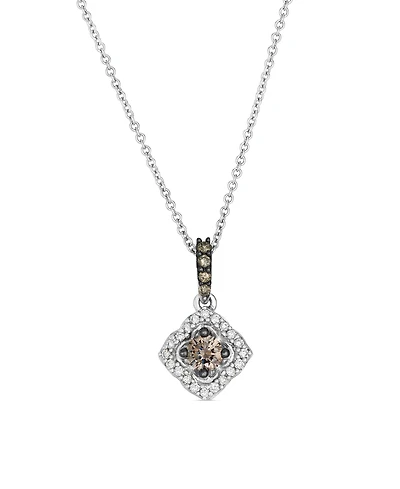 Le Vian Chocolate Diamond (0.22 ct. t.w.) and Vanilla Diamond (0.16 ct. t.w.) Pendant Necklace in 14k Vanilla Gold