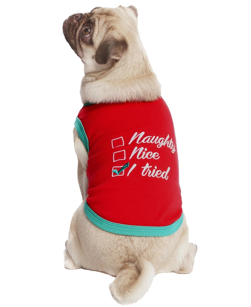 Parisian Pet Naughty or Nice Holiday Dog T-Shirt