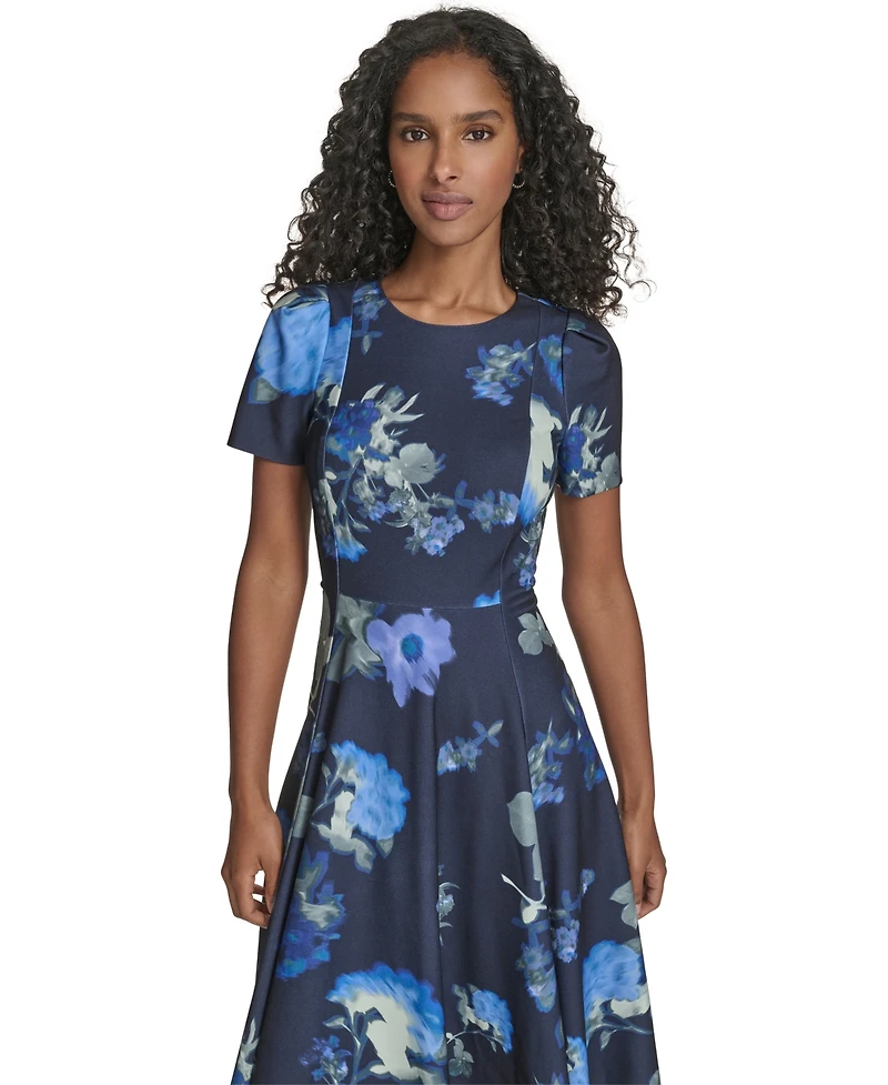Calvin Klein Women's Short-Sleeve Crewneck Dress