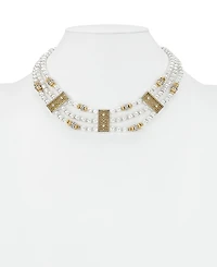 Patricia Nash 3 Strand Cultivated Pearl Layered Necklace