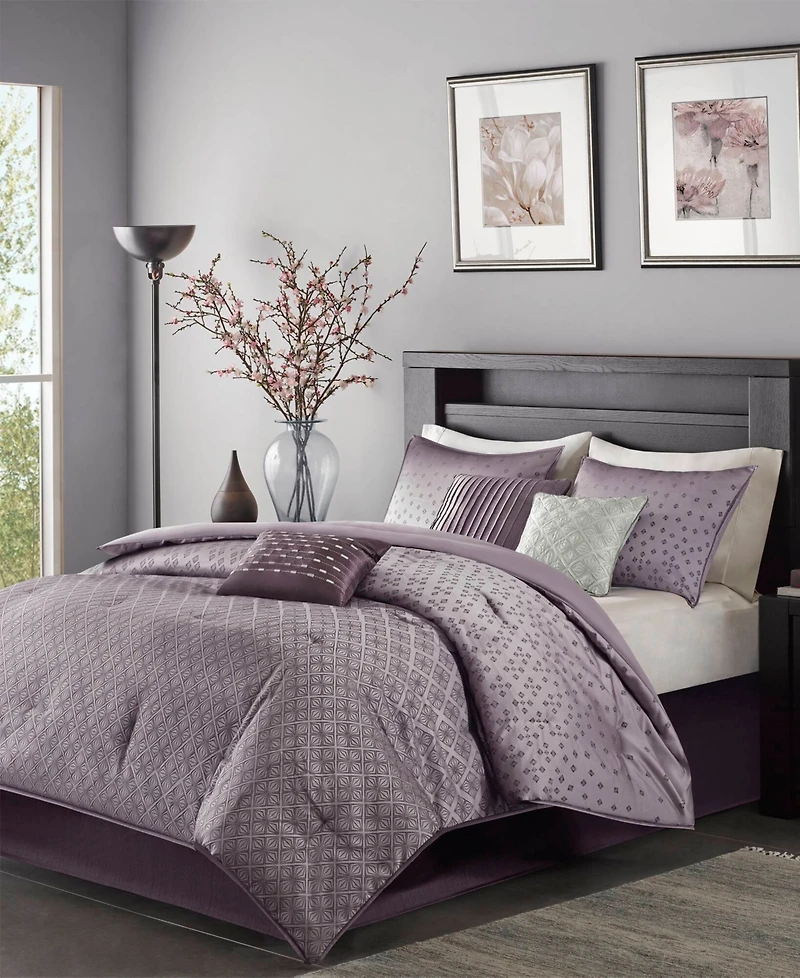 Madison Park Biloxi Jacquard Geometric 7-Pc. Comforter Set
