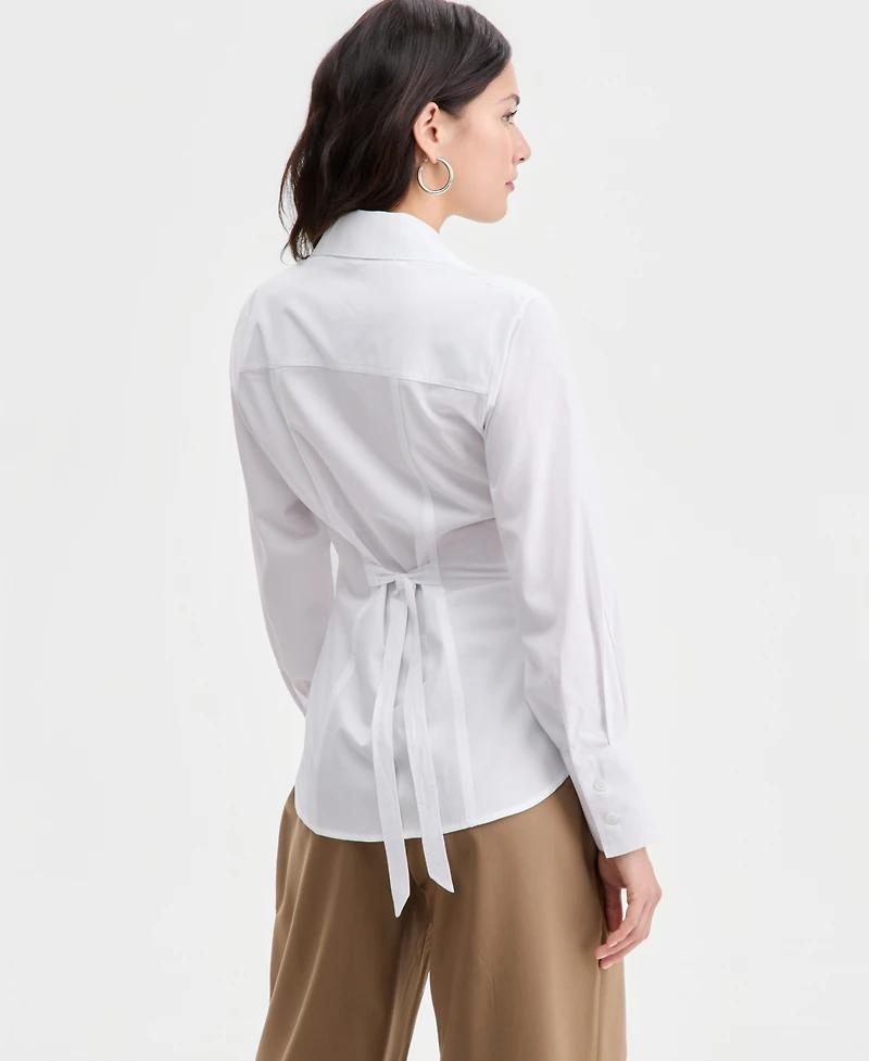 Bar Iii Women's Sculpted Button-Up Shirt, Macy's Exclusive
