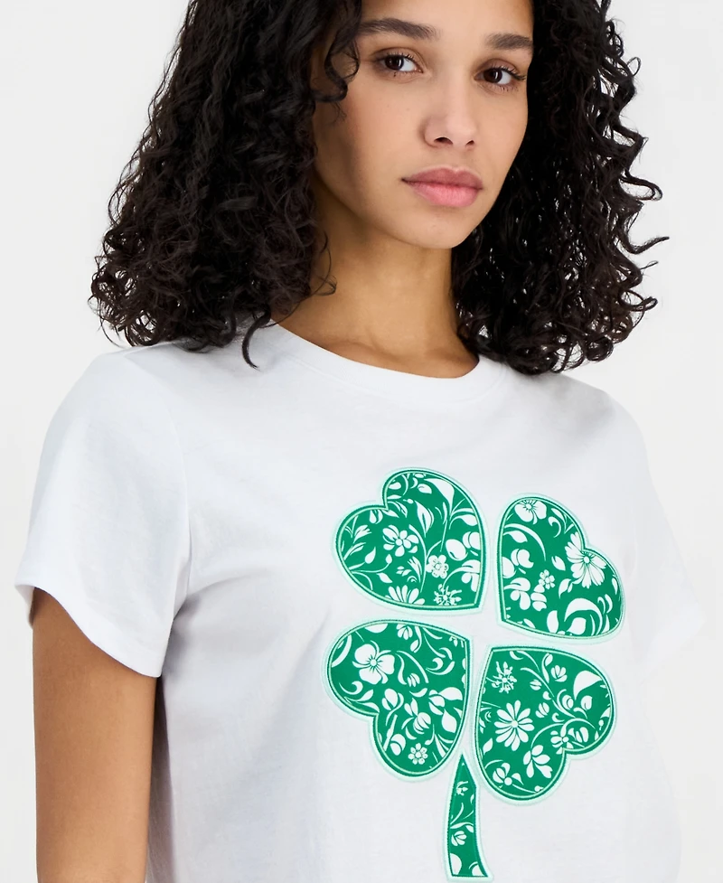 Freeze 24-7 Juniors' Clover Patch Short-Sleeve T-Shirt