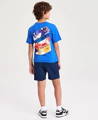 Sonic Boys 5 20 Short Sleeve Tee Gold Rings Shorts