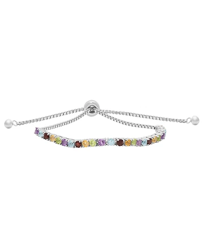 Macy's Multi-Stones Bolo Bracelet (1.84 ct. t.w.) in Sterling Silver