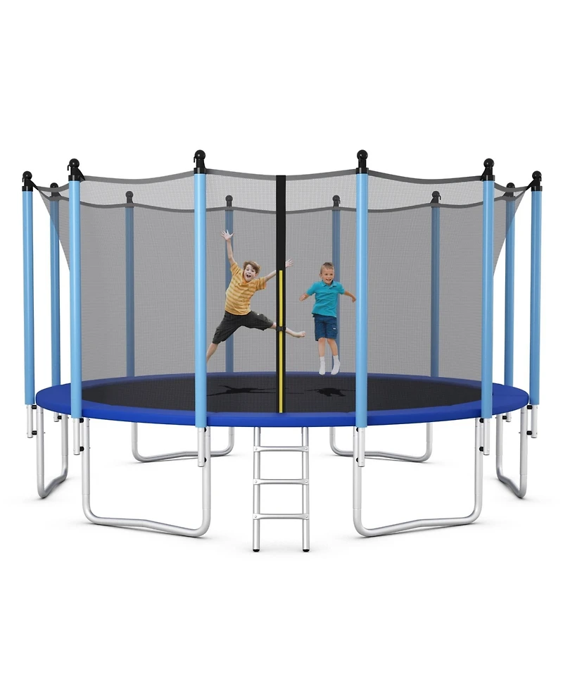 Sugift 16 Feet Outdoor Trampoline with Safety Closure Net