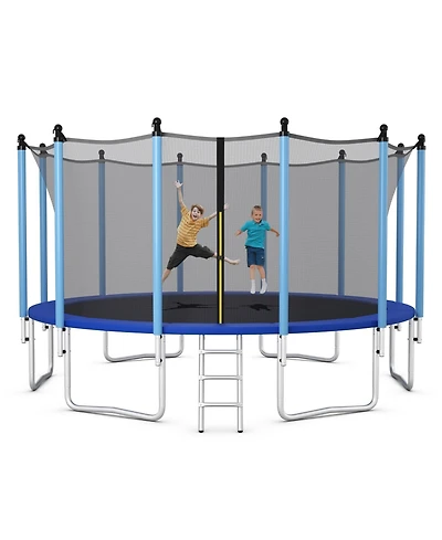 Sugift 16 Feet Outdoor Trampoline with Safety Closure Net