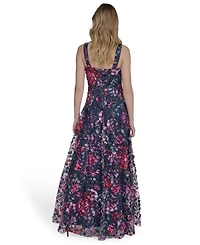 Eliza J Women's Sleeveless V-Neck Illusion Gown