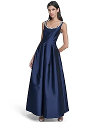 Eliza J Women's Sleeveless Scoop Neck Ball Gown
