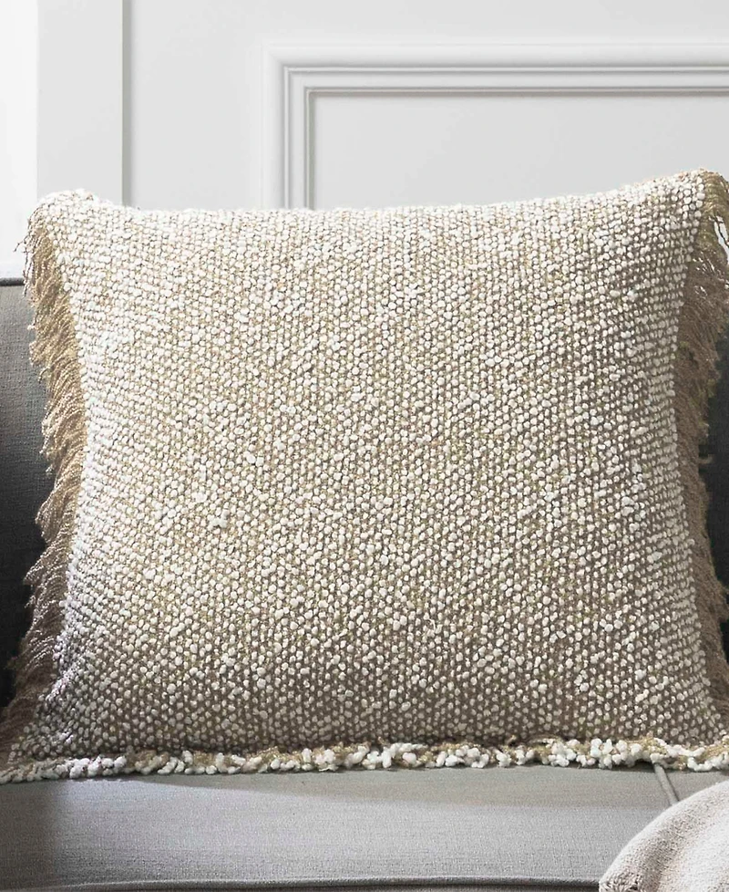 Tahari Home Heathered Fringe Decorative Pillow, 20" x