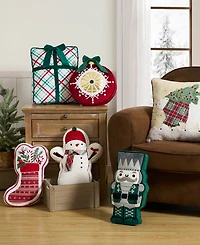 Hallmark Snowman Shaped Holiday Decorative Pillow, 11" x 16"