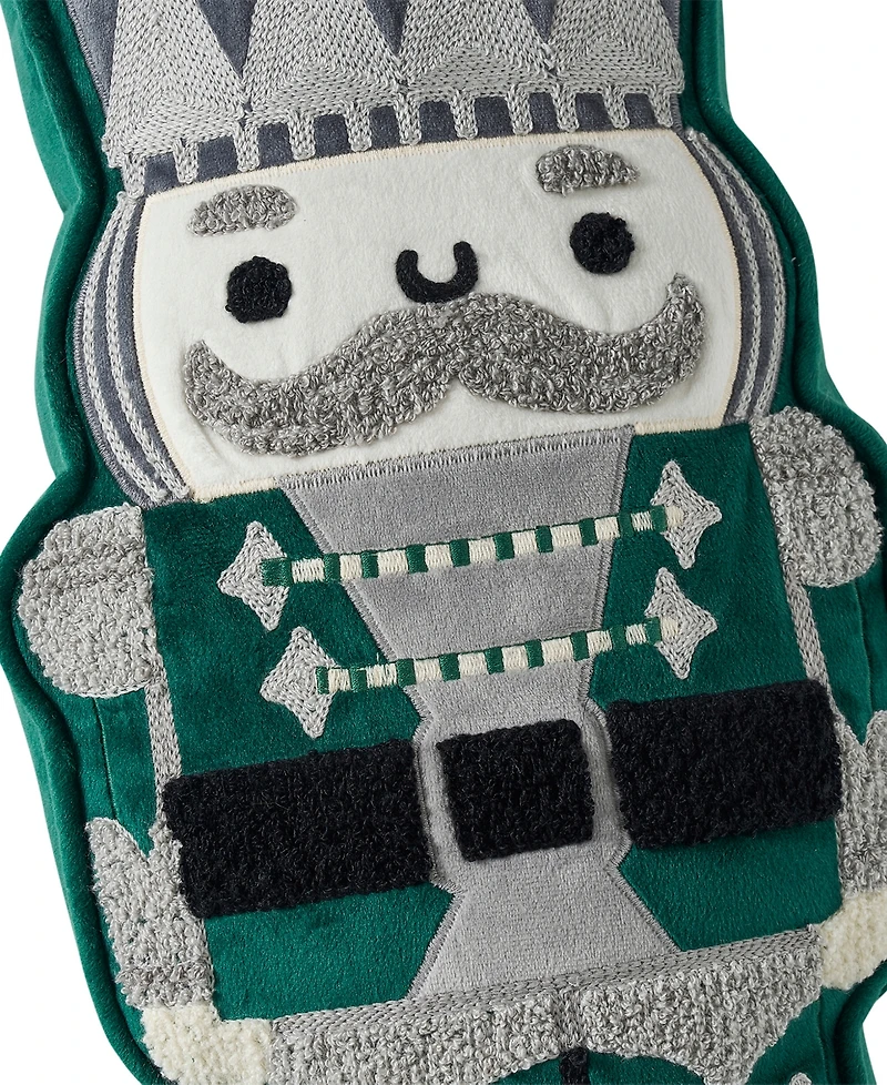 Hallmark Nutcracker Shaped Holiday Decorative Pillow, 7" x 14"