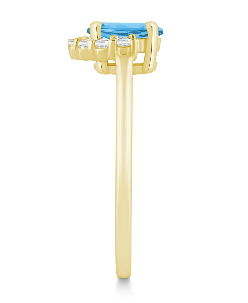 Macy's Amethyst (3/4 ct. t.w.) and White Diamond (1/20 Ring 10k Gold