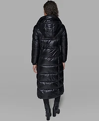 Karl Lagerfeld Paris Women's Hooded Snap-Front Puffer Coat