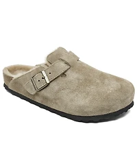 Birkenstock Men's Boston Shearling Suede Leather Clogs from Finish Line