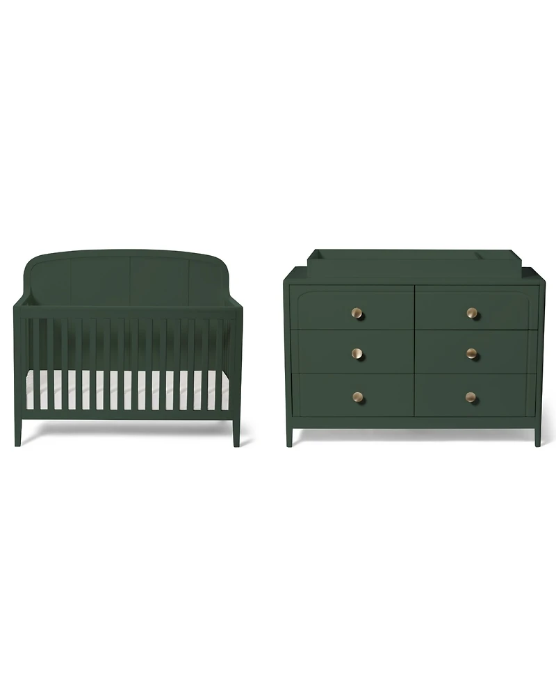 Little Seeds Baby Neutral Briar 6-In-1 Convertible Crib