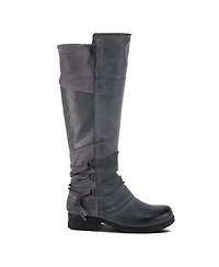 Patrizia Women's Maxie Back Lace Detail Faux Fur Lined Tall Boot