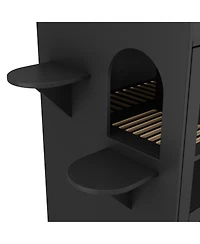 Homsee Cat Litter Box Furniture Hidden, Cat Condo Pet House with Stairs, Cat Litter House for Living Room