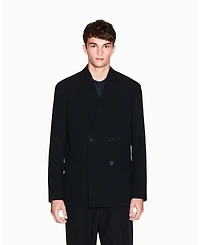 A|X Armani Exchange Men's Night Lab Wool Double Breasted Blazer