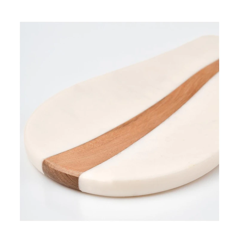 Marble and Wood Spoon Rest