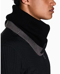 A|X Armani Exchange Men's Cozy Lab Ribbed Color Block Scarf